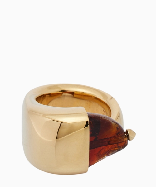 Gold silver ring
