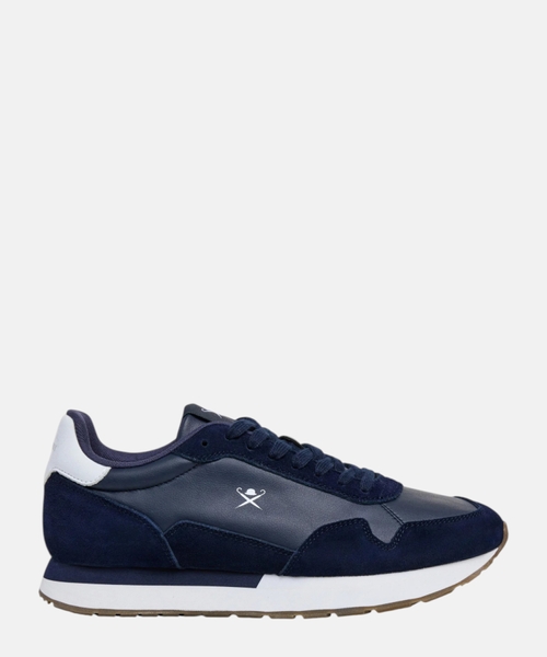 Vector Plain leather and suede trainers