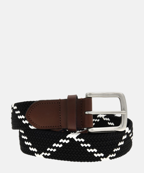 Braided engraved logo belt