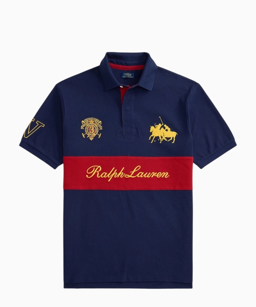 Classic fit crest mesh polo shirt