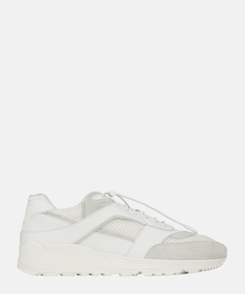 Bump sneakers in smooth leather and suede
