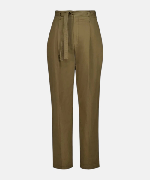 Straight-fit cotton trousers