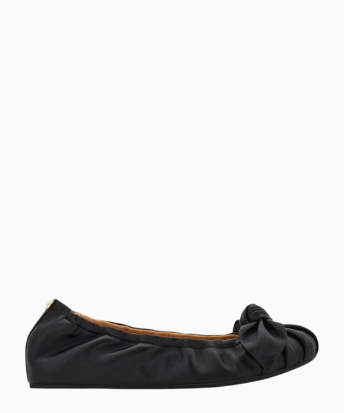 Bow embellished ballet flat