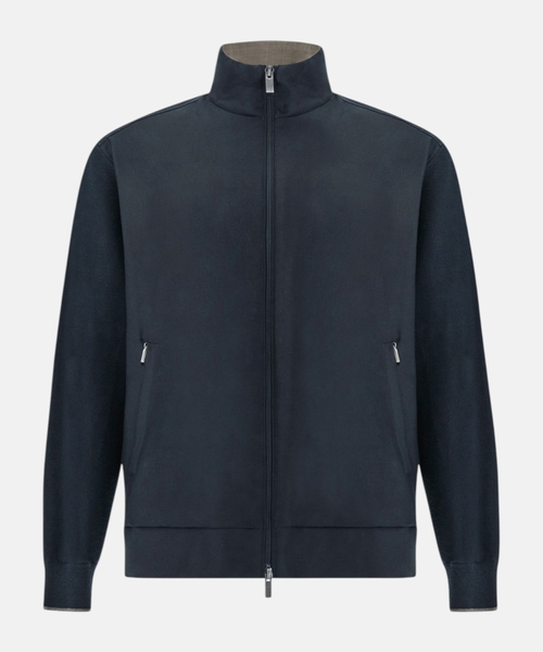 Hybrid jacket in wool and silk