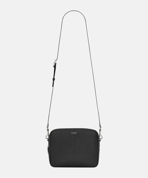 Small camera bag in grained leather