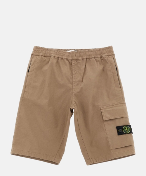 Logo patch cargo shorts