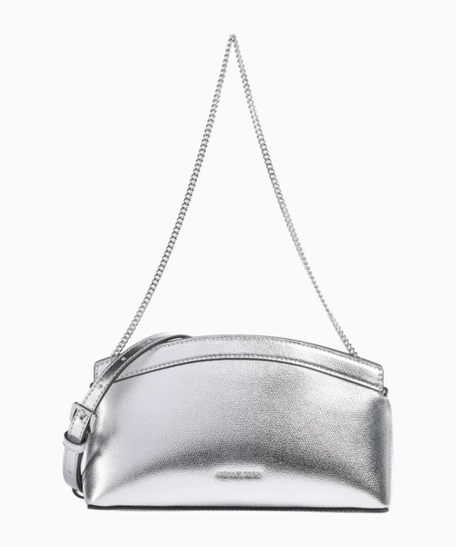 Athena Small metallic leather clutch