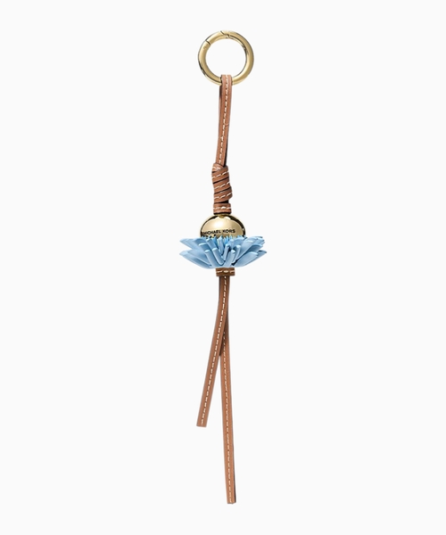 Leather Flower bag charm
