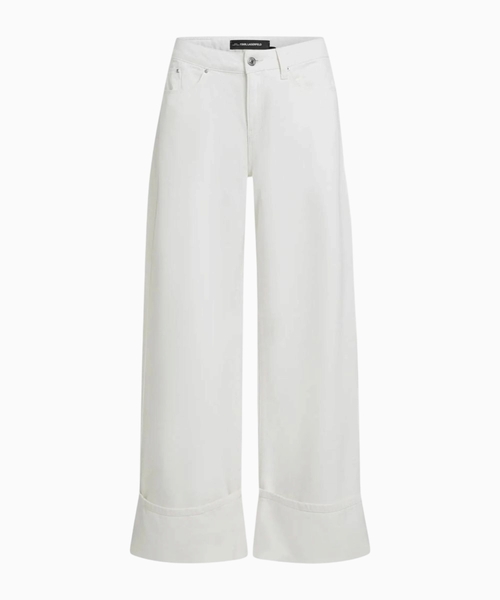 Enli biçimli denim şalvar