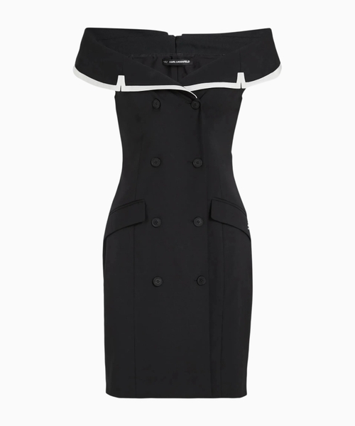 Off shoulder blazer dress