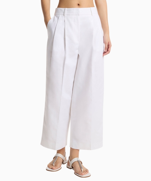 Linen and cotton trousers