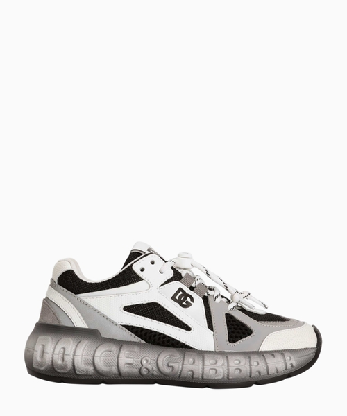 Nylon and mesh sneakers