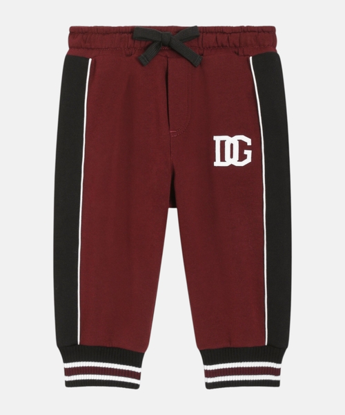 Fleece trousers with embroidered applications