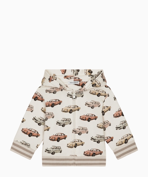 Jersey hoodie with print