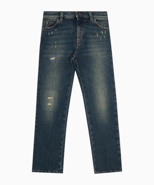 Düz biçimli denim şalvar