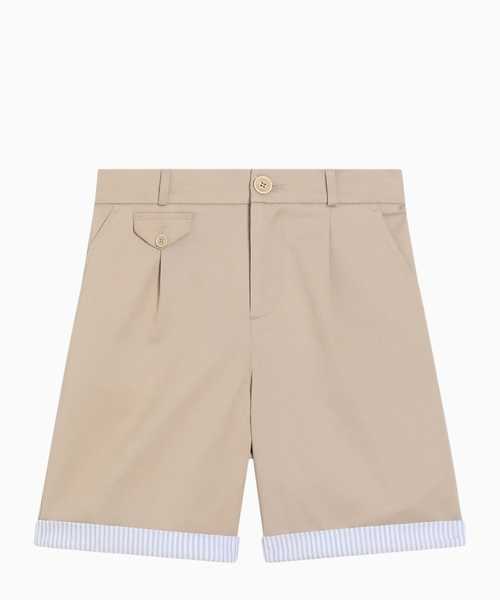 Gabardine shorts with logo