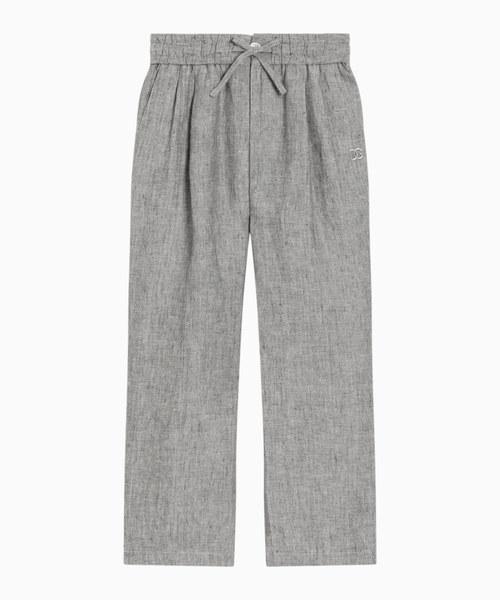 Trousers in linen canvas