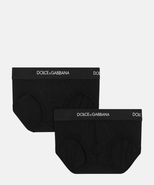 Jersey briefs two-pack with branded elastic