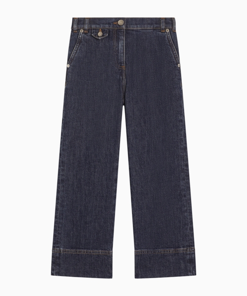 Denim palazzo trousers