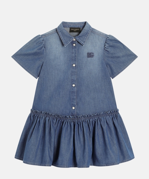 Dress with logo embroidery