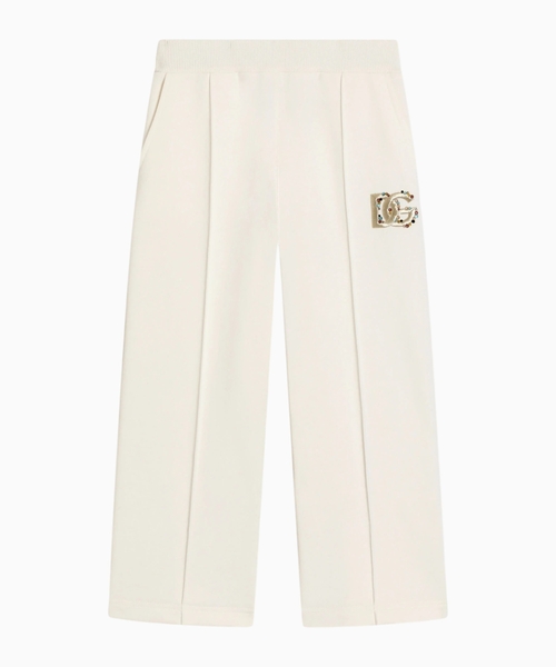 Fleece trousers with DG embroidery