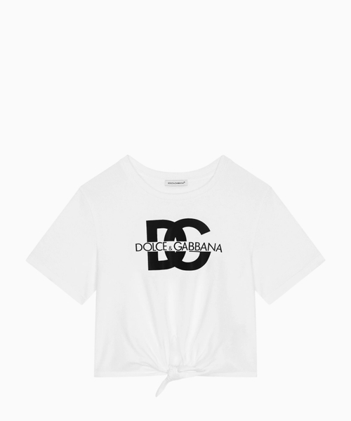 Jersey T-shirt with DG logo and bow
