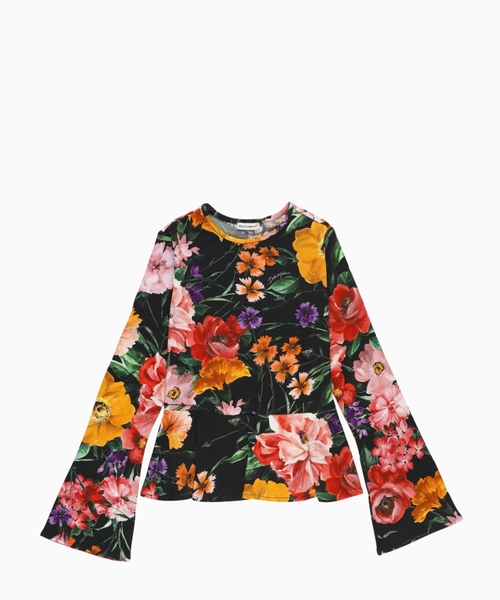 Floral printed jersey top