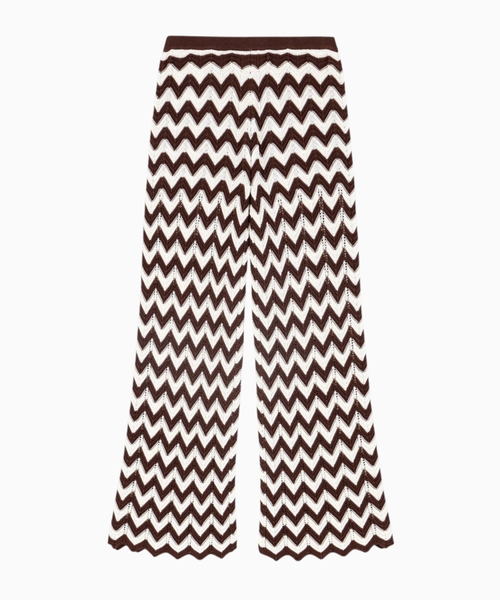 Zigzag crochet trousers