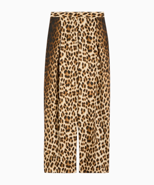Print silk trousers