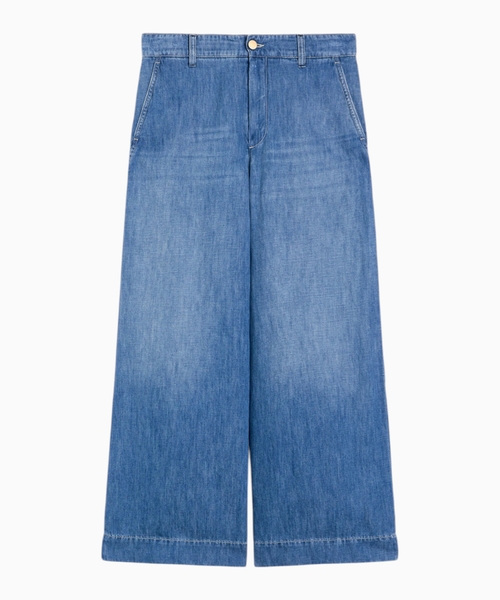Pambıq və kətan denim şalvar