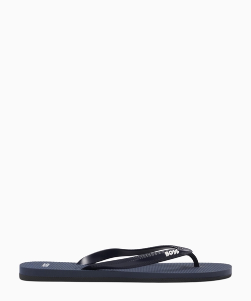 Flip-flops with contrast logo detail