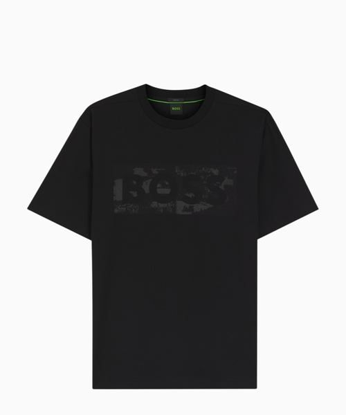 Stretch-cotton T-shirt with logo