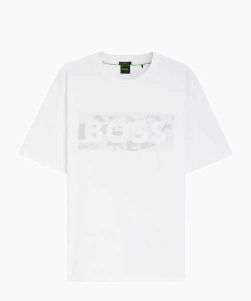 Stretch-cotton T-shirt with logo