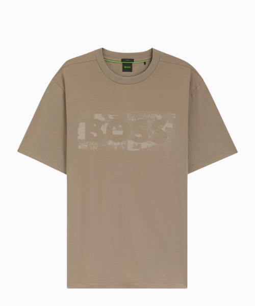 Stretch-cotton T-shirt with logo