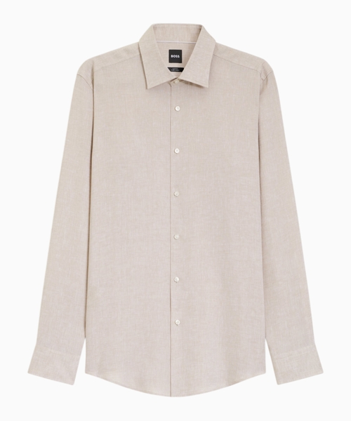 Slim-fit shirt in linen