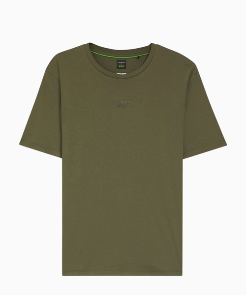 Porsche x BOSS mercerised-cotton T-shirt with rear graphics