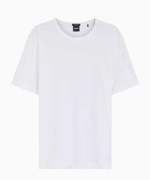 Cotton-linen T-shirt in a regular fit