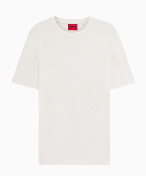 Slim-fit T-shirt in slub interlock