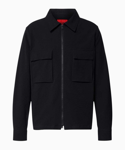 Overshirt with a zipper