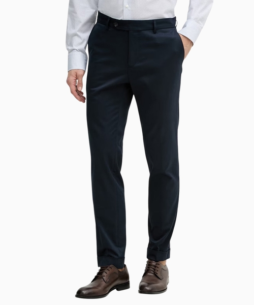 Slim-fit trousers in washable stretch cotton