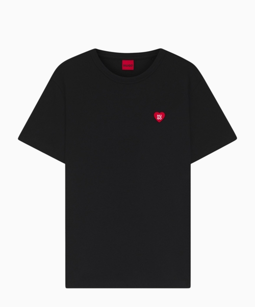 Cotton-jersey T-shirt with heart logo