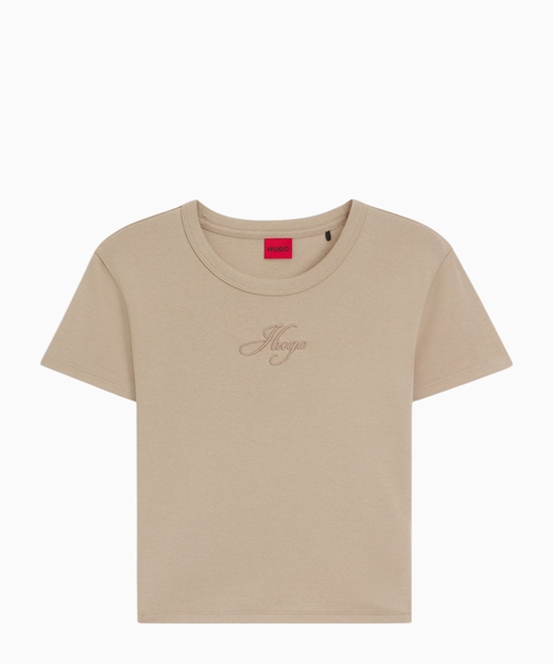Cotton-blend T-shirt with embroidered logo