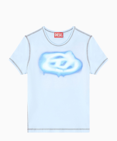 Slim T-shirt with graffiti-effect logo