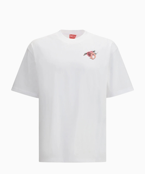 Gül printli T-shirt