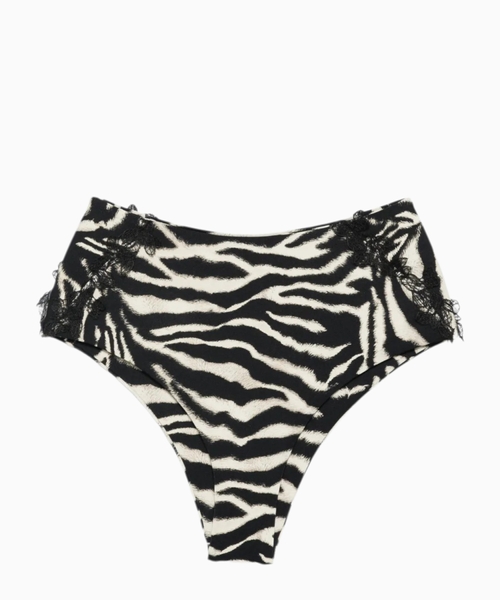 Zebra pattern bikini briefs