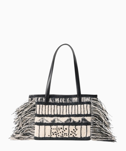 K/L Signature fringed tote