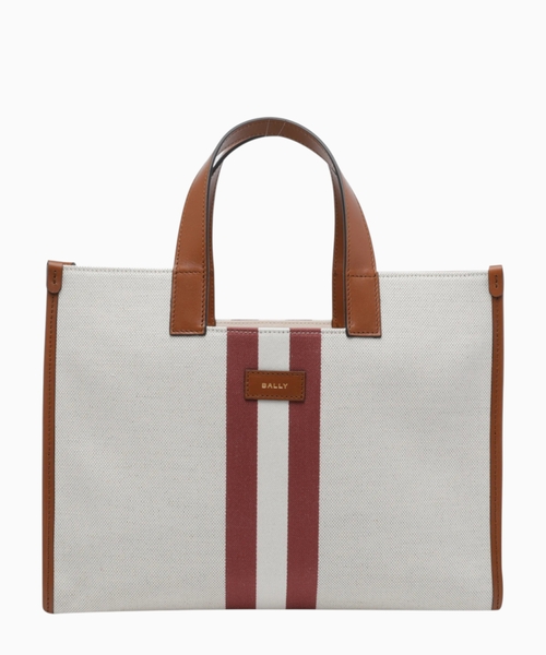 Logo-detail leather tote bag