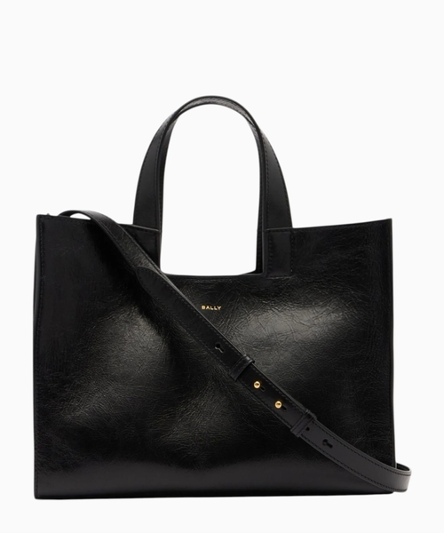 Logo-detail leather tote bag
