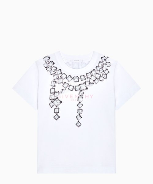 Deconstructed Crystals printli pambıq T-shirt