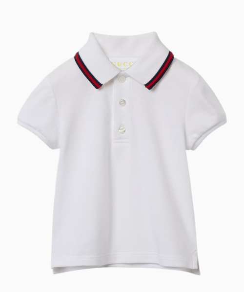 Cotton polo shirt with Web
